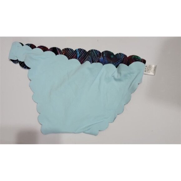 NWOT Pilyq Girls 10 Rainbow Feather Reversible Peacock Bikini Swim Bottom 113950 - Picture 3 of 4